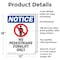 Signmission No Pedestrians Forklift, 12 in W x Rectangle, Aluminum OS-2PACK-NS-A-1218-V-14725 - alternate 2